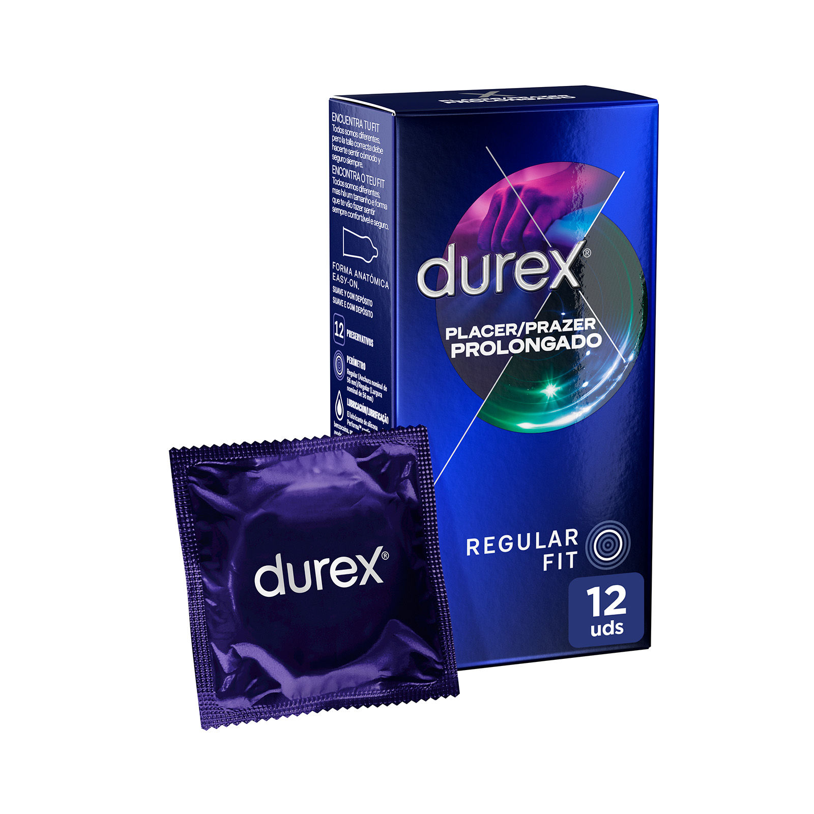 Durex - Preservativos Placer Prolongado para Mayor Sensación Packs 12-24-48 condones para un sexo seguro