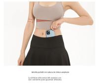 Falda Corta Deportiva De Cintura Alta Para Mujer Yoga Fitness Tenis Con Lining Anticaída Secado Rápido Polyester - details 1