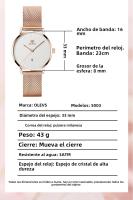Reloj De Moda Elegante Para Mujer OLEVS De Acero Inoxidable Resistente Al Agua Cuarzo Reloj De Pulsera Simple Y Elegante - details 15