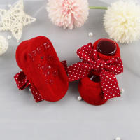 Set De Diadema Y Calcetines Para Bebés Cómodo Y Lindo Con Lazo Adecuado Para Niños Y Niñas De 0 a 1 Año Material De Algodón Blends - details 1