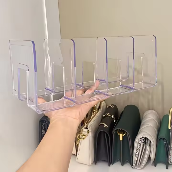 2-Pack Organizadores De Bolso De Mano En Acrílico Transparente Para Ahorrar Espacio En El Armario Soporte Para Bolso Y Monedero - 1
