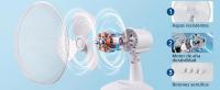 MIDEA Ventilador de Mesa de 3 Velocidades y 40 W - Ventilador de Sobremesa de 40 cm Silencioso con Oscilación 90º - Flujo de Aire Potente, Ligero y Fácil de Transportar, Bajo Consumo, Cabezal Reclinable - details 2