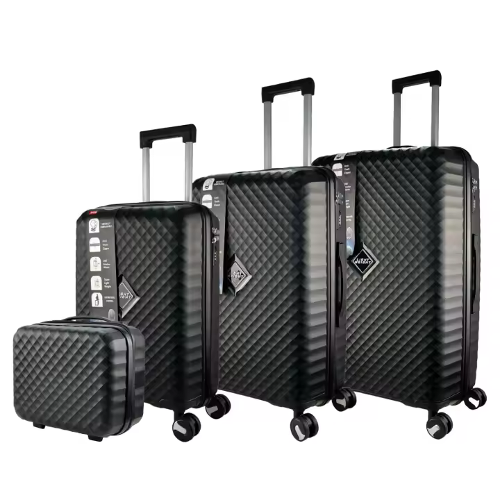 Conjunto de 4 Maletas de Viaje SEVILLAS mod. Triana: Carcasa de PP, Cerradura TSA, 8 Ruedas Giratorias 360°, Asa Telescópica - 1