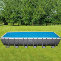 INTEX - Cobertor solar piscina rectangular, 732x366 cm, lona piscinas hinchables y desmontables, reduce la evaporación del agua, conserva la temperatura, con orificios de drenaje - details 1