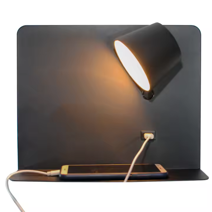 Aplique de Pared Moderno ALPINALUZ: Aluminio con Foco LED Flexible 6W - 1
