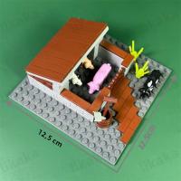 Bloques De Construcción De La Ciudad Y La Granja MOC Animales Cerdo Juguetes Montessori Para Niños Regalo Compatible Con Amigos Bloques DIY De Plástico ABS Para Edad 3-18+ - details 4