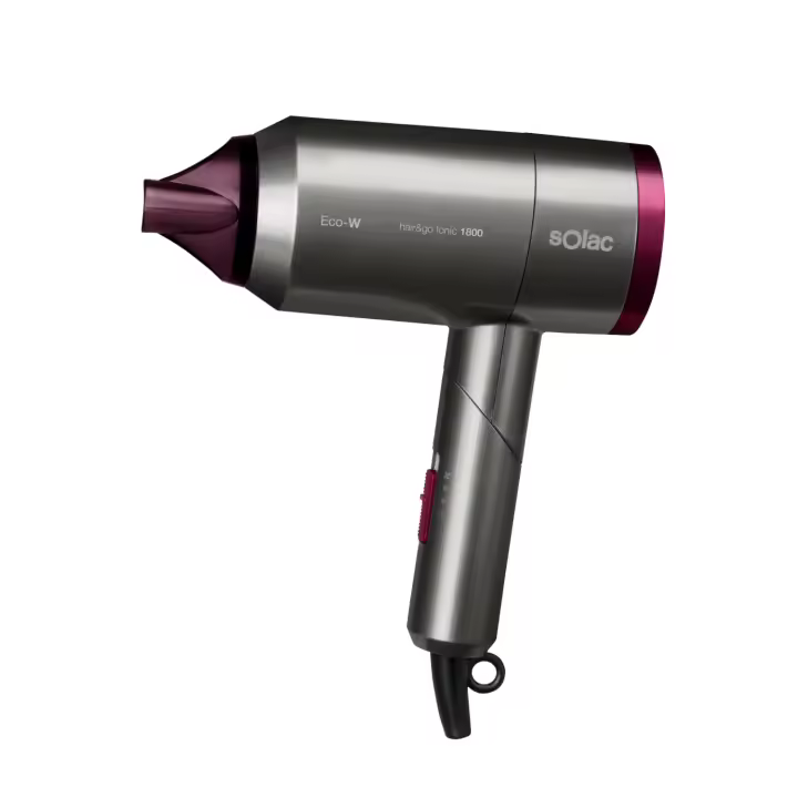 Secador de pelo de viaje Solac Hair & Go Ionic 2000W SV7015 Plegable con 2 velocidades y 2 temperaturas, función ionica, Ultraligero 400g, aire caliente, pequeño, potente, maleta - 1