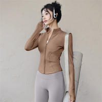 Chaqueta Deportiva De Cierre De Cremallera Para Mujer Manga Larga Fitness Running Yoga Secado Rápido Top Sólido Casual - details 14