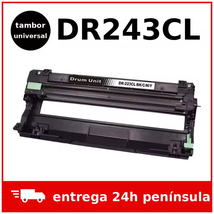 Tambor Compatible Brother DR-243CL Universal 18.000 páginas (1 unidad, sirve para negro, cian, magenta o amarillo) – HL-L3210CW HL-L3230CDW HL-L3270CDW MFC-L3710CW MFC-L3730CDN MFC-L3750CDW MFC-L3770CDW DCP-L3510CDW DCP-L3550CDW - 1