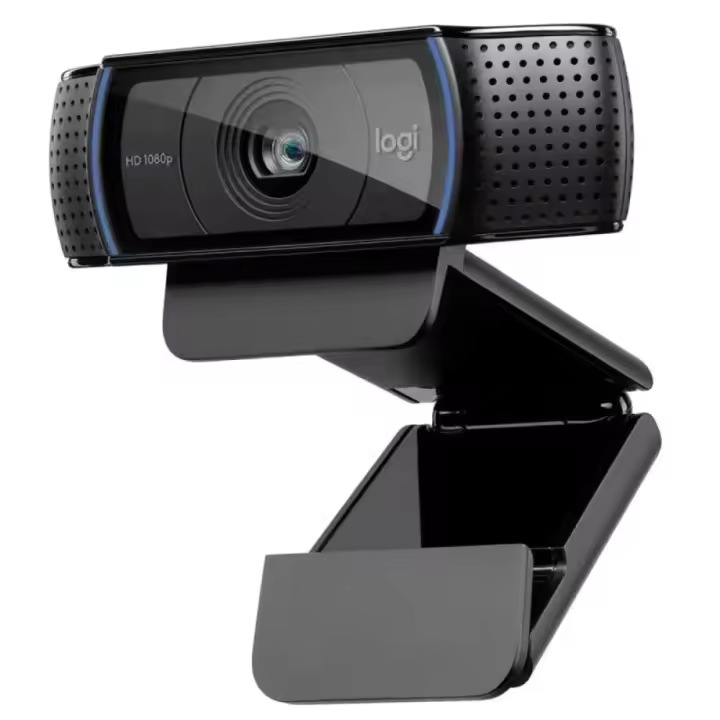 Logitech - Webcam HD Pro C920 Full HD 1080p con enfoque automático, micrófonos estéreo y corrección de iluminación para videollamadas y grabaciones - 1