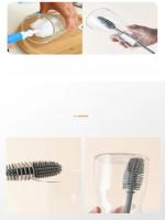 Cepillo De Silicona Para Vaso Limpiador De Rincones Muertos Sin Gaps Cepillo De Plástico Para Botella De Leche Limpieza Doméstica - details 3