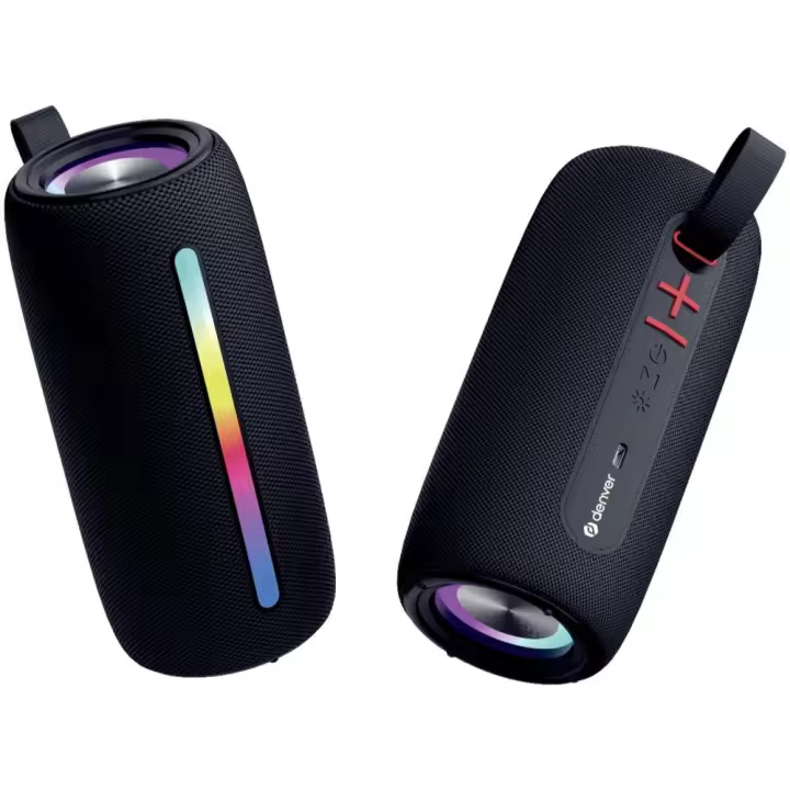 Denver - Altavoz bluetooth portátil BTL-360B monofónico de 10 W con batería integrada y tarjeta microSD, color negro - 1
