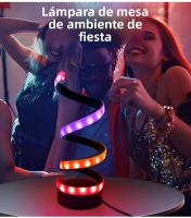 Lámpara De Escritorio RGB LED Blanco Luz Nocturna USB Dimmer Espiral Serpiente Lectura Luz De Escritorio Decoración Dormitorio Botón De Encendido Y Apagado - details 15
