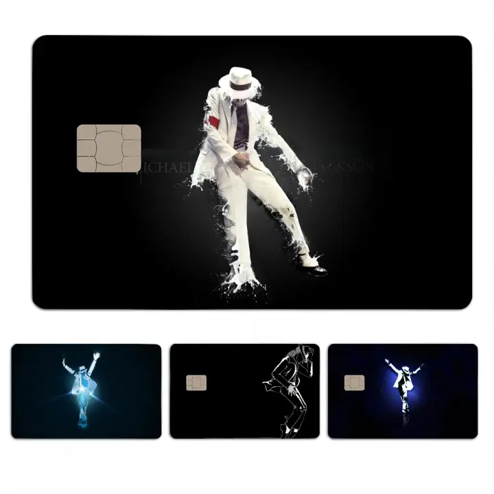 Pegatina De Michael Jackson Anmie Para Tarjeta De Crédito Y Débito Cubierta De Película De Papel PP Impermeable Y Reutilizable Tamaño 53x85mm - 1