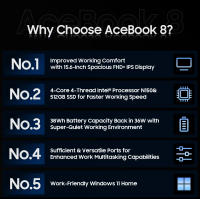 Laptop Blackview AceBook 8 15.6 inch Intel N150 Processor 16GB RAM 512GB SSD + expandable to 1TB Windows 11 Home 15.6 inch - details 5
