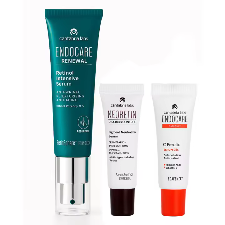 Cantabria Endocare Renewal Retinol Intensive Sérum 30 ml + Regalo Pigment Neutralizer Sérum 3 ml Y endocare C Ferulic Sérum Gel 3 ml - 1