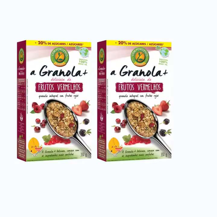 Cem Porcento Granola Crujiente Frutos Rojos - 350 g x 2 - Cem Porcento - 1
