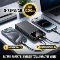 SPARK- BATERÍA PORTATIL POWER BANK, 10.000mAh, CARGA HASTA 2 DISPOSITIVOS, VOLTAJE 5V, CARGA RÁPIDA, LIGERA. - details 0