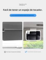Espejo De Maquillaje Recargable Con Sensor Táctil Para Coche Pantalla Grande Espejo De Vestíbulo Para Automóvil - details 2
