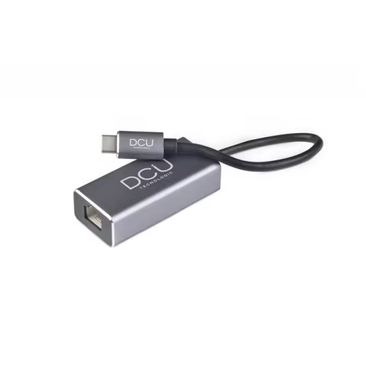 Adaptador USB Tipo C a RJ45 Gigabit Ethernet 1000Mbps DCU Tecnologic - 1