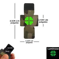 Esimbolo De Ensignio De Cuatro Hojas Decoración Para El Bolso Táctica Lámini Broche Con Velcro Compatibilidad Compatible Con MOLLE Glow En Oscuridad Emblema Luminoso Empuñadura De Hebras Textiles De Patrulla Especial - details 5
