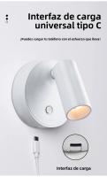 2Pcs Luz De Pared LED Magnética Recargable USB Luz De Lectura Sin Cable Para Dormitorio Luz De Noche Para Cama Moderna Y Elegante - details 9