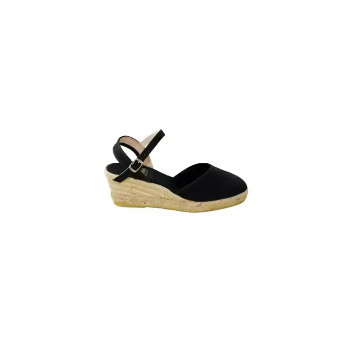 Alpargatas Valencianas negras con Cuña by CBP Tejido Textil Textil - 1