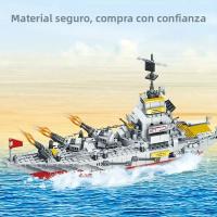 Bloques De Construcción De Barco Militar Para Niños Juguetes De Ciudad Héroe Para Niños Hombres Regalo De Navidad Bloques De Avión Y Barco - details 1