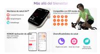 Smartwatch – HONOR Watch X5i, Pantalla AMOLED de 1.97" , Batería de 21 días, Llamadas Bluetooth, 109 modos deportivos, 24/7 Health Monitoring, Compatible con iOS y Android, Asistente de voz YOYO, +180 esferas personalizables, IP68, 28g ultraligero - details 3