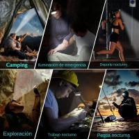 Linterna Frontal LED Potente Recargable 8LED Para Pesca Camping Caza Senderismo Lámpara De Cabeza Impermeable Con Modos De Iluminación Variable - details 6
