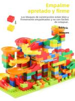 Juguetes Educativos Para Niños 168-336PCS Pista De Maze Con Bolas Y Bloques Deslizadores DIY De Crea Tu Propia Carrera Con Plástico Seguro - details 5