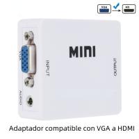 Adaptador Convertidor VGA a HDMI 1080P Compatible Con Audio Para PC Portátil PS3 HDTV Proyector TV Cable HDMI-Compatible - details 1