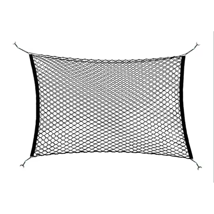 COTTECOTA-Barrera de red para perros y Autos 80x65 cm, red de barrera de seguridad de viaje con Cuerdas Elásticas y Gancho Fácil de instalar Malla ajustable para Mascotas para SUV furgonetas automóviles camiones Ajustable elástico Extensible - 1