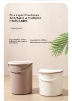Bandeja De Papel Toalla De Baño Pared Montado Recipiente De Basura Con Tapa Y Mango Resistente Al Agua Estrecho Ecológico Para Cocina Y Baño - details 11