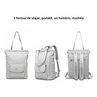 Mochila De Mujer Impermeable Estilo Coreano Con USB Para Portátil De 13-15.6 Pulgadas Mochila De Cuero Oxford De Moda Para Estudiantes - details 2