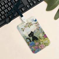 Porta Tarjetas Gato Negro Lindo Funda Para Tarjetas De Crédito Estudiante Tarjeta De Identificación Subway Permisos De Trabajo Estilo Clásico Material PVC - details 4