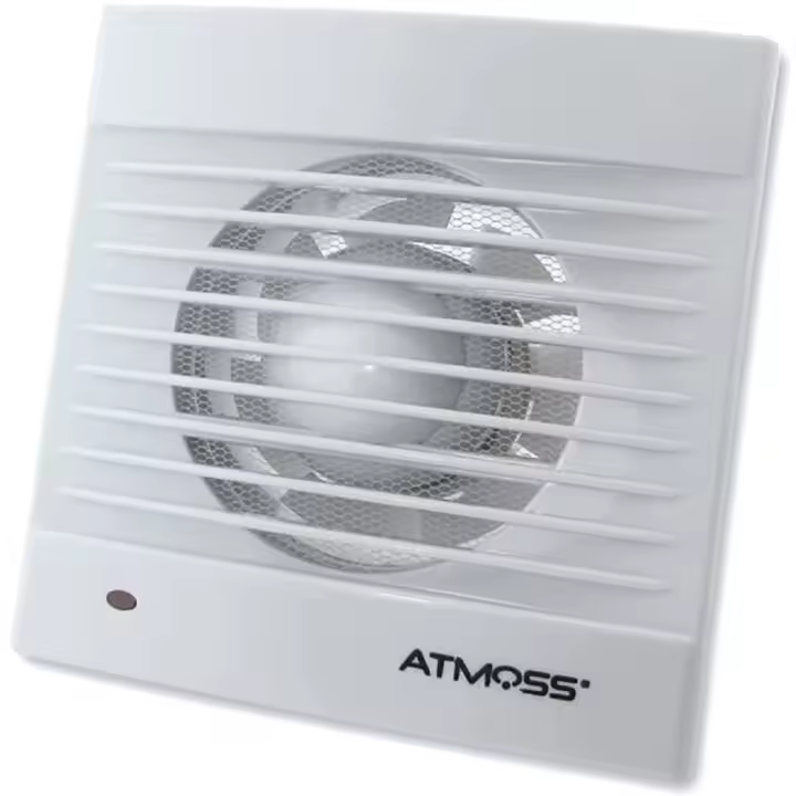 Atmoss Ventilador Extractor de baño 15W aire, Ultra silencioso (36db), Bajo consumo (15W), Válvula anti mosquitos integrada, CAUDAL: 180 M3/H, Extraplano (EXT-001R) - 1