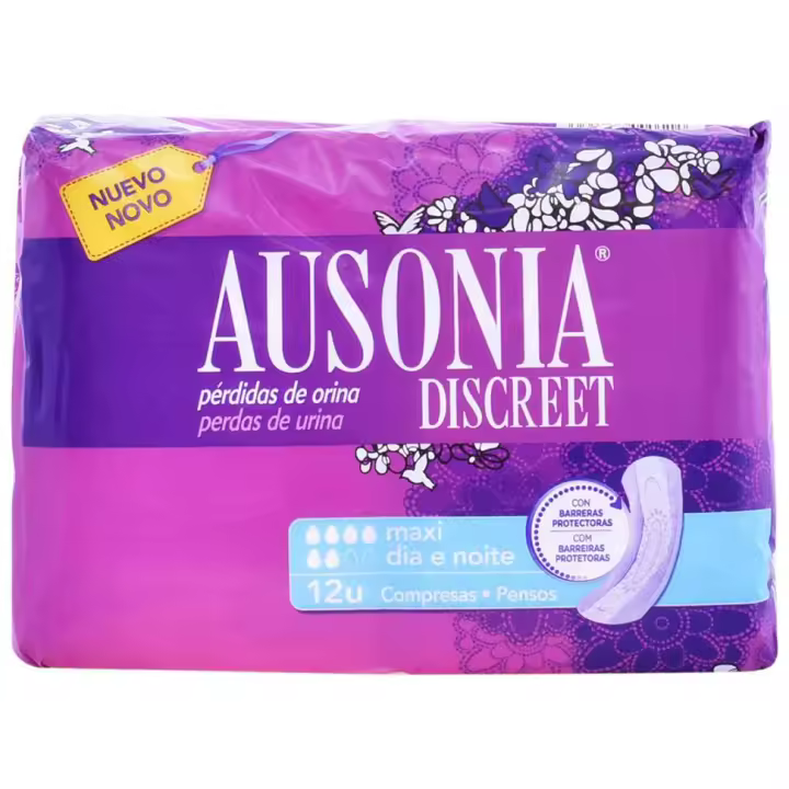 Ausonia Compresas para Pérdidas de Orina Discreet Maxi 12 uds - 1