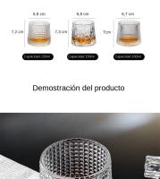 Vaso Para Whiskey Old Fashioned Rocks Tumblers Vidrio Transparente Ecológico 150ml/5oz Para Cócteles Scotch Bourbon Gin Vodka Brandy - details 5