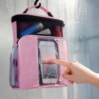Bolsa De Viaje Portátil Con Bolsillo Para Teléfono Y Tapa Impermeable Bolsa De Ducha De Secado Rápido Para Baño Para Mujeres - details 5