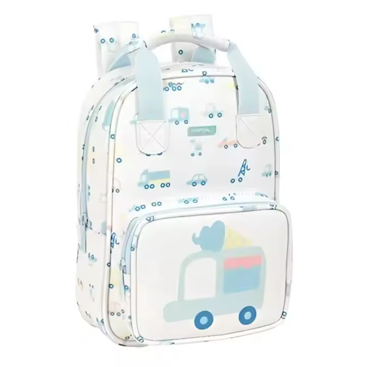 Mochila infantil con asas y adaptable a carro 28x20x8 cm para niños, ligera y fácil de llevar, ideal para uso diario y escuela - 1