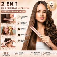 Plancha Alisadora Profesional 2 en 1 con Pantalla LCD – Placas de Cerámica, 5 Temperaturas Ajustables, Calentamiento Rápido, Cable Giratorio 360° y Diseño Anti-Quemaduras para Salón y Hogar111 - details 2