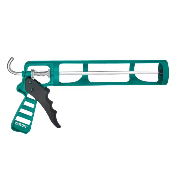 Pistola de Silicona Vatton Polipropileno Skeleton - Apta para cartuchos estándar de 310 ml, compatibles con siliconas y acrílicos - 1