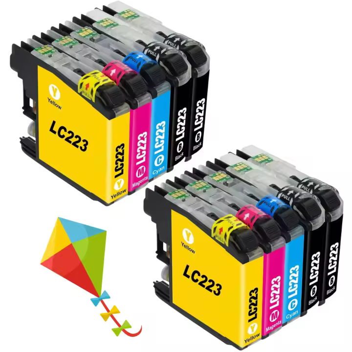 Cartuchos Brother LC223 Compatibles - Lote 10 - Negro, Cian, Magenta, Amarillo - 1