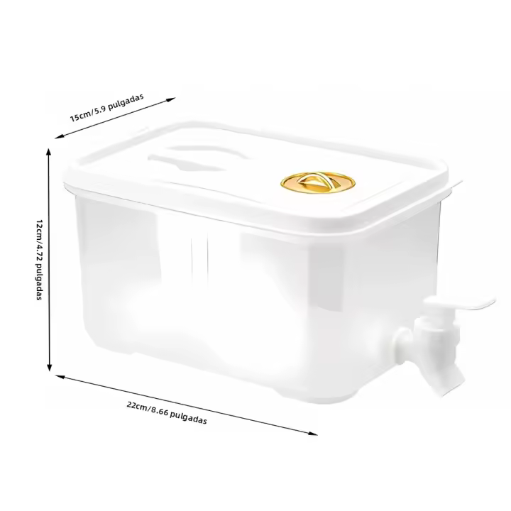 Dispensador De Bebidas Frías Resistente a Altas Temperaturas 3.5/5/10L Con Diseño De Filtro Y Grifo Para Nevera - 1