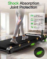 Akluer 480L-B Cinta de Andar Plegable con Inclinación Ajustable y Manillar, Cinta de Correr con Motor Silencioso de 2.5HP, 0.6-12km/h, Pantalla LED, Mando a Distancia, Capacidad 150kg, Banda Antideslizante y Amortiguación para Casa u Oficina - details 3