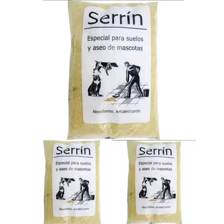 Serrín de Madera saco de 1 kg en Polvo con múltiples Aplicaciones para Limpieza, Mascotas especial para suelos y aseo de mascotas, absorbente, antideslizante - 1