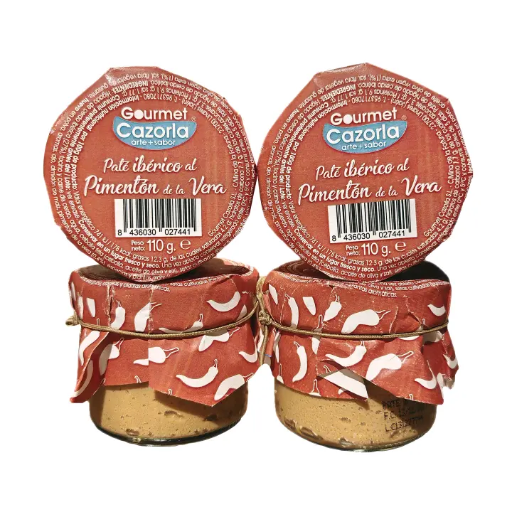 Paté ibérico al pimentón de la vera de Gourmet Cazorla (Pack de 4 unidades de 110gr) - 1