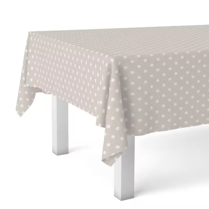 Valentia Home Mantel Hule PUNTOS | Mantel Estampado Antimanchas | Mantel Repelente de Agua | Mantel Protección Mesa | Mantel al Corte para Comedor o Cocina | Varios tamaños | Mantel Rectangular y Redondo al Corte - 1