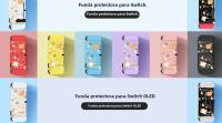 Funda Protectora Para Nintendo Switch NS/Oled Con 1 Soporte Para Gamepad De Color Naranja Y Flores Resistente a Caídas Y Rasguños - details 5